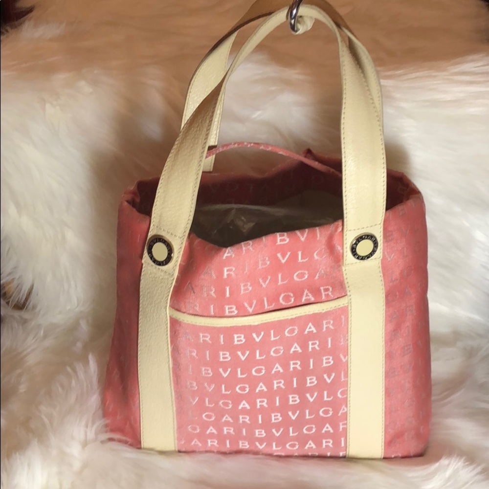 💯Original!  Logo Mania canvas/leather tote